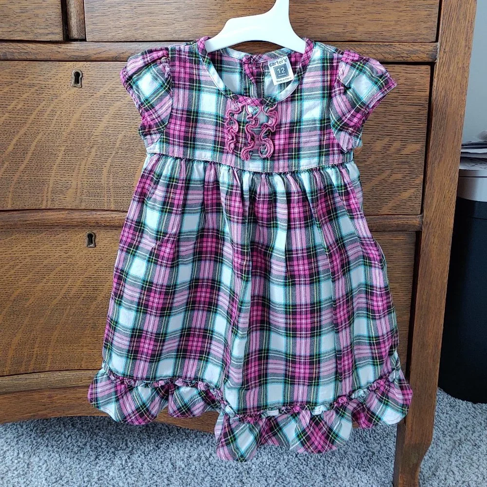 Carter's plaid dress size 12m